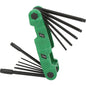 CT7128 - Heavy Duty Folding Star Key Set 11-key star sizes :T9-T55