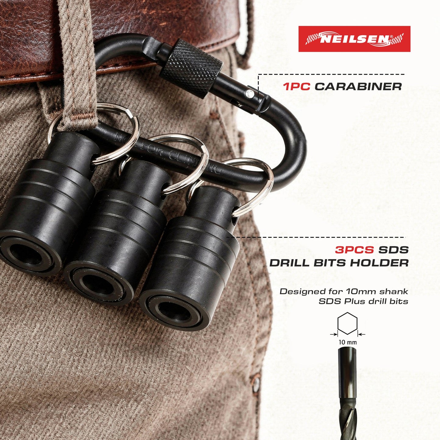 CT7152 - SDS Drill Holder With Heavy Duty Carabiner