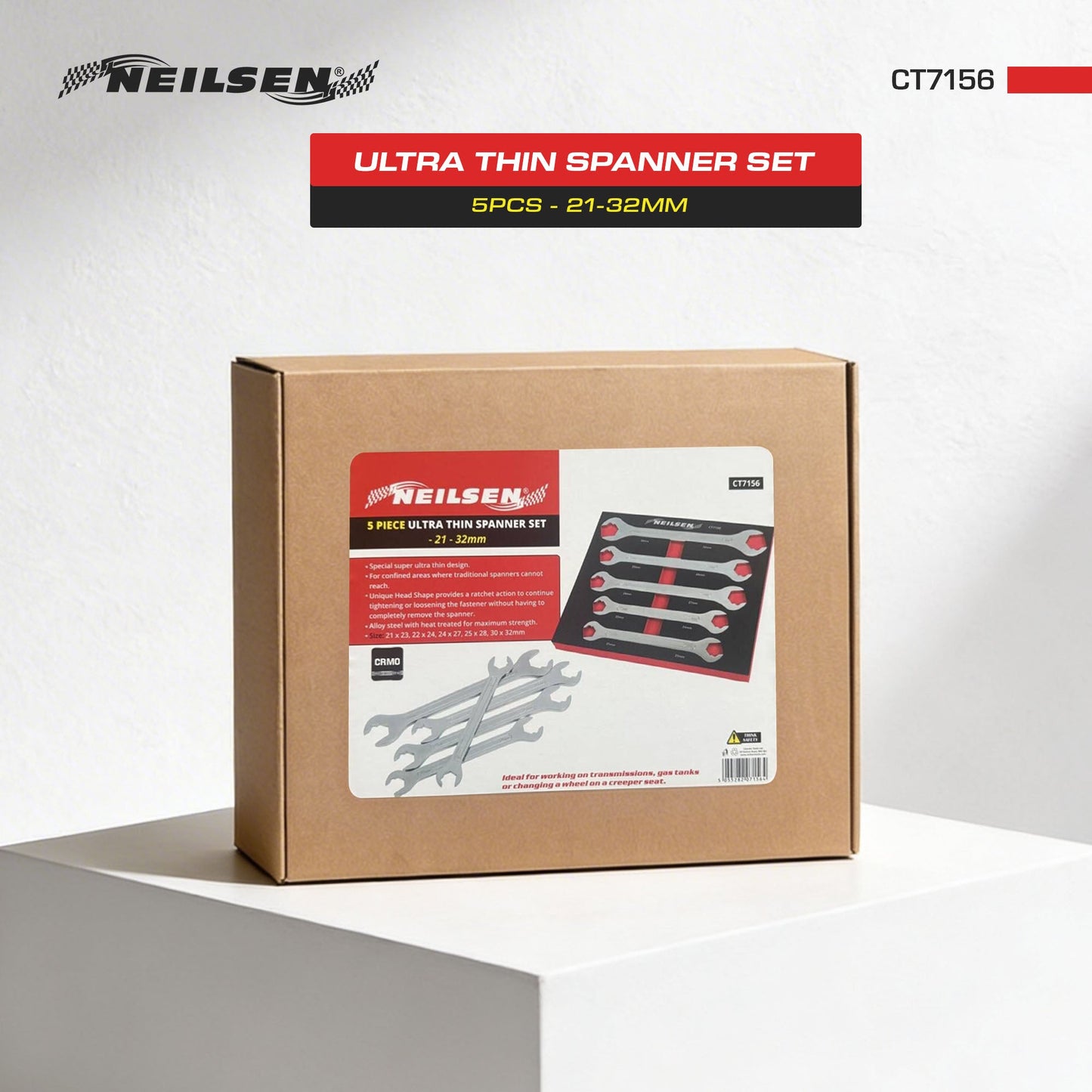 CT7156 - 5pc Ultra Thin Spanner Set 21-32mm