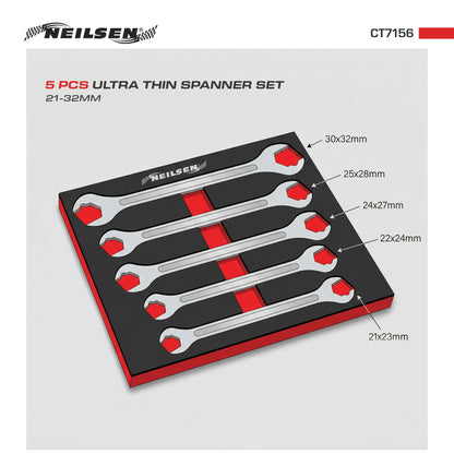 CT7156 - 5pc Ultra Thin Spanner Set 21-32mm