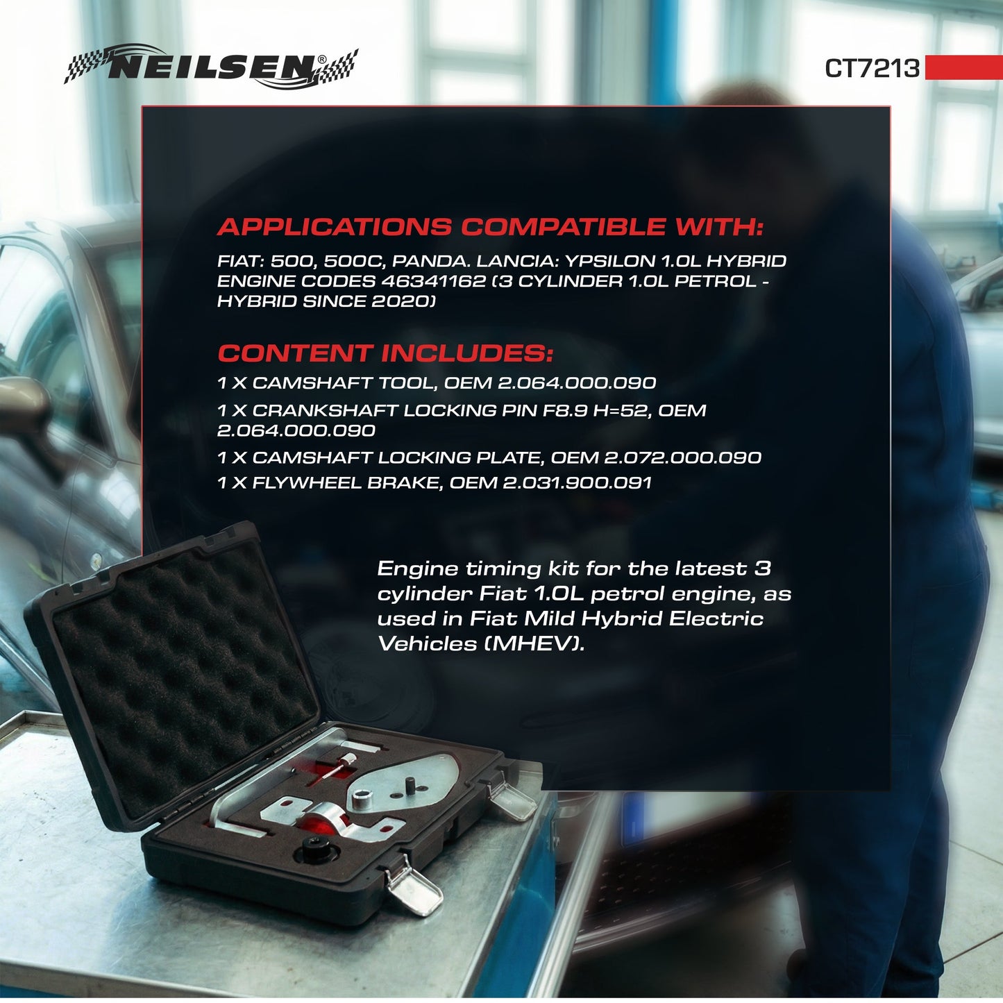 CT7213 - Timing Tool Set Fiat 1.0L E Hybrid Fiat Firefly
