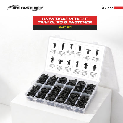 CT7222 - 240pc Universal Vehicle Trim Clips & Fastener