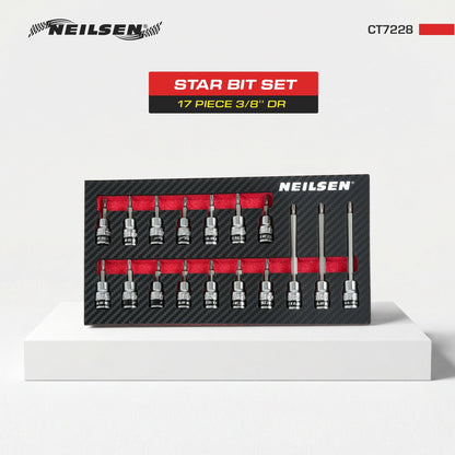 CT7228 - 17pc T20 Star Bit Set 3/8 Inch Dr