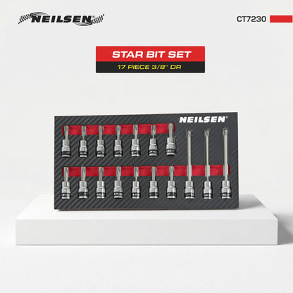 CT7230 - 17pc T50 Star Bit Set 3/8 Inch Dr