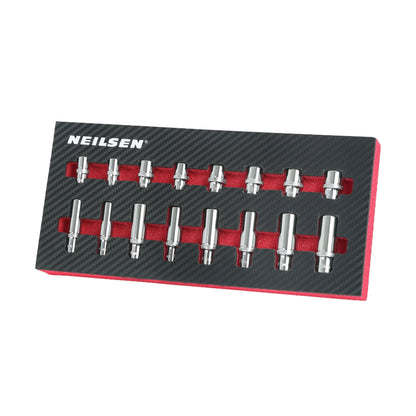 CT7231 - 16pc Short & Deep 1/4 Inch Dr 8mm ,10mm,12mm,13mm 6PT Socket Set