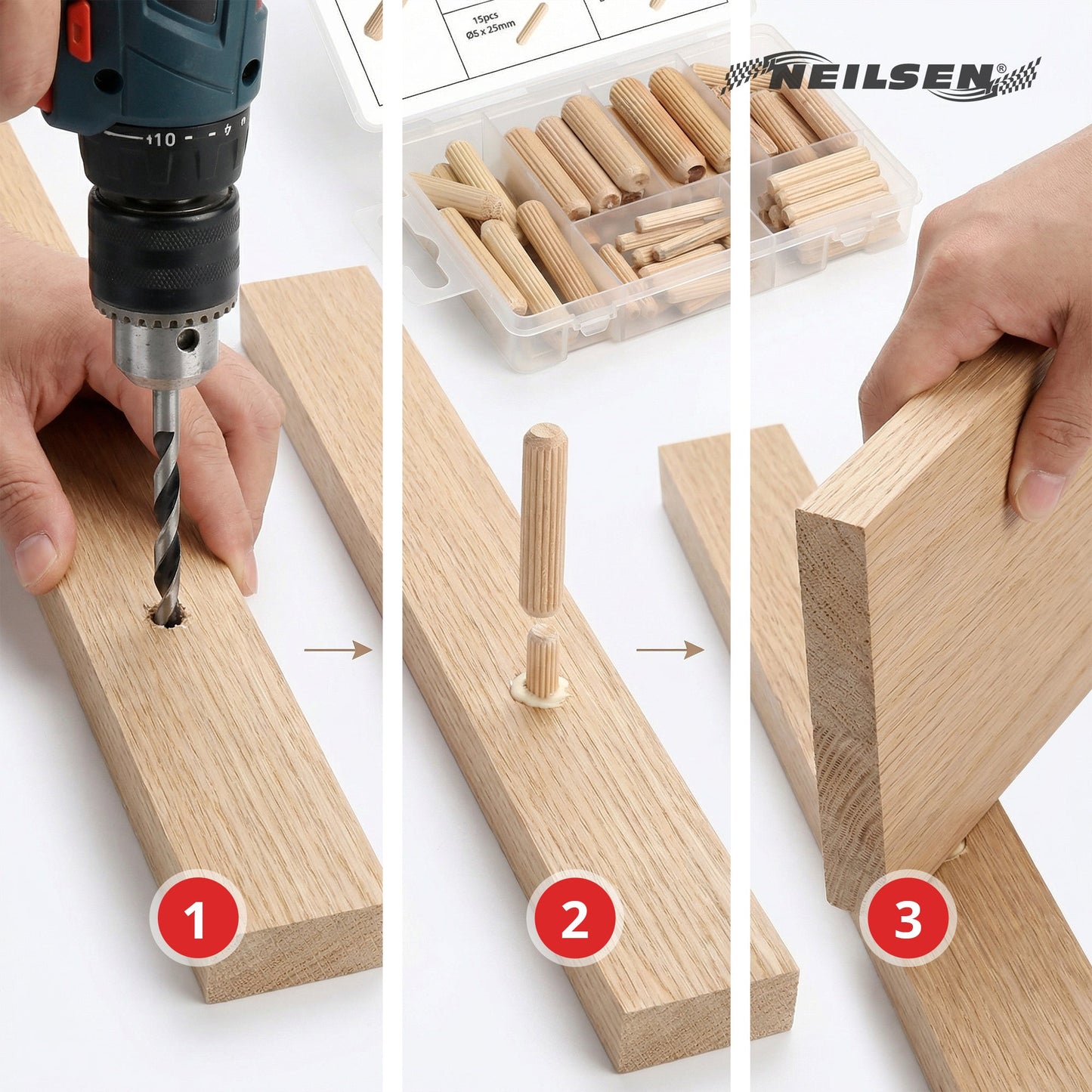 CT7247 - 53pcs Wooden Dowel Assortment