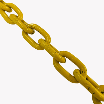 Grade 80 Long Link Chain Painted Yellow
