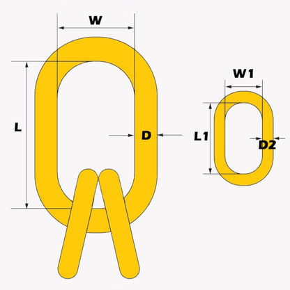 Grade 80 Quad Link with Enlarged Sub Links
