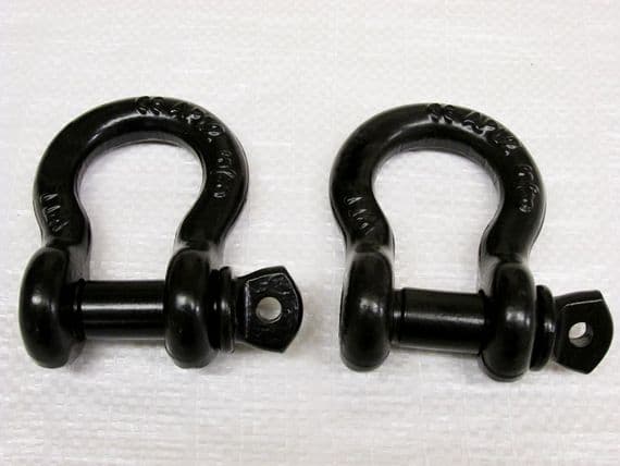 PCUSSPB1 - Black Bow Shackle 1 Ton X2 (Screw Pin Heavy Duty Theatre 1000KG) - My Store