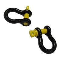 PCUSSPB3.25A/2 - Black Yellow Lifting Bow Shackle Screw Pin 3.25 Ton X2 (3.25T Towing Recovery Connector 3250KG) - My Store