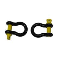 PCUSSPB3.25A/2 - Black Yellow Lifting Bow Shackle Screw Pin 3.25 Ton X2 (3.25T Towing Recovery Connector 3250KG) - My Store