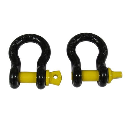 PCUSSPB3.25A/2 - Black Yellow Lifting Bow Shackle Screw Pin 3.25 Ton X2 (3.25T Towing Recovery Connector 3250KG) - My Store