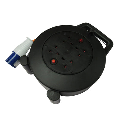 ZZNZHUL15R - Camping Electric Extension Reel 15M (4 Way Electric Hook Up Lead Caravan Campsite)