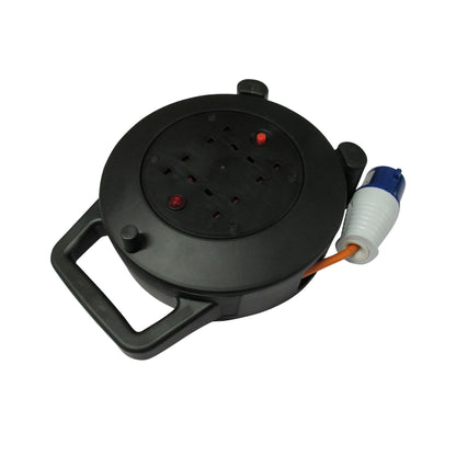 ZZNZHUL15R - Camping Electric Extension Reel 15M (4 Way Electric Hook Up Lead Caravan Campsite)