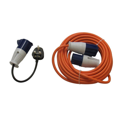 ZZNZHUL15/ZZNZPS - Caravan Mains Hook Up Cable 2.5MM X 15M (Adaptor Plug Extension Lead Motorhome Boat)