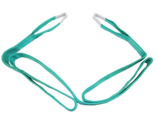 WS2T2 - 60MM GREEN X 2 METRE WEB SLING WITH SEWN EYES X 2000KG