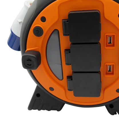 ZZNZRK - Electric Hook Up Roller Extension Lead 15M (Camping Mains Power Cable Reel Caravan Campsite)