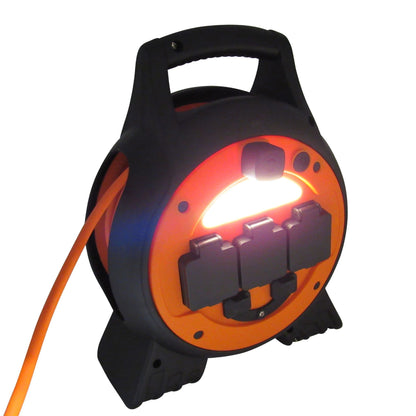 ZZNZRK - Electric Hook Up Roller Extension Lead 15M (Camping Mains Power Cable Reel Caravan Campsite)