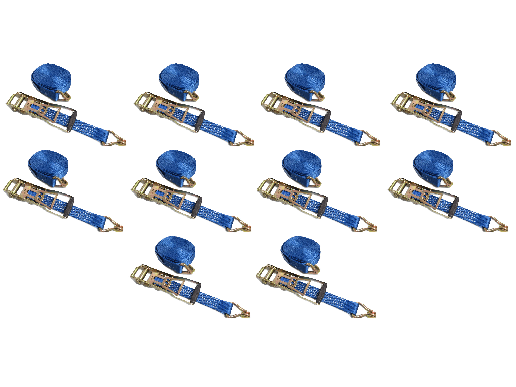 RLE505T6/10 - Ergo Ratchets Tie Down Straps 50MM 5T 6M X10