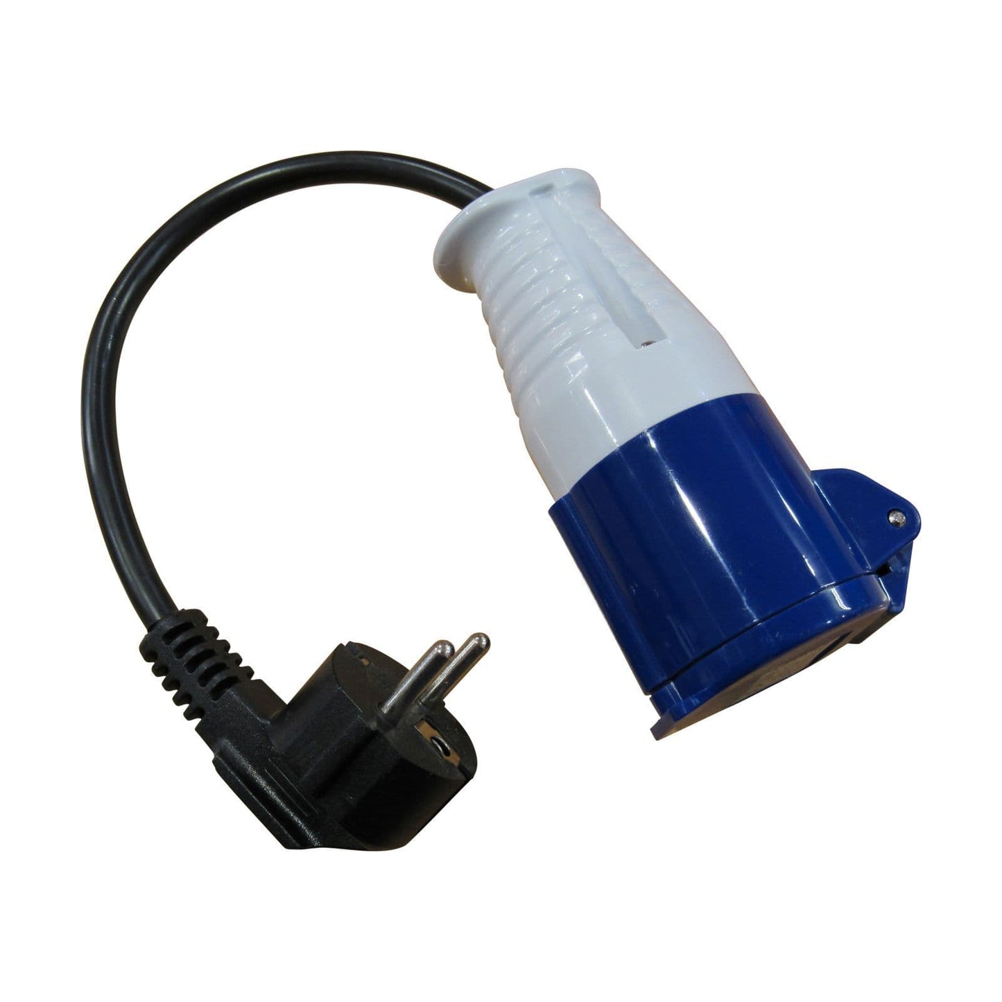 ZZNXHUC2 - Euro 2 Pin Short Adapter to CEE Female Socket Coupler - Caravan Camp