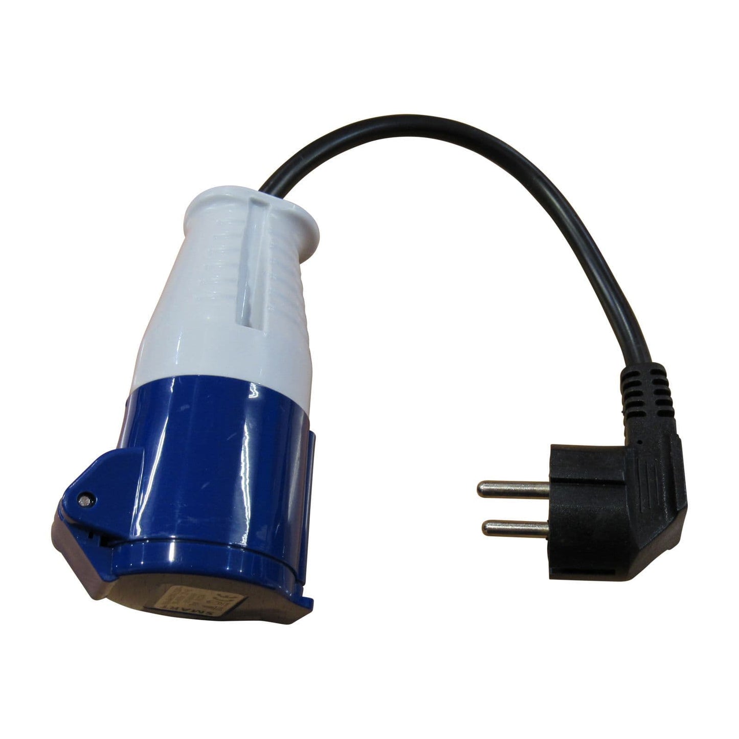 ZZNXHUC2 - Euro 2 Pin Short Adapter to CEE Female Socket Coupler - Caravan Camp