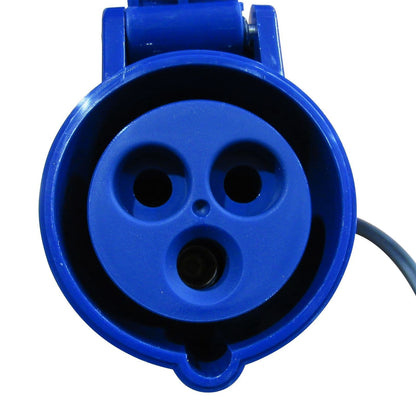 ZZNXHUC2 - Euro 2 Pin Short Adapter to CEE Female Socket Coupler - Caravan Camp