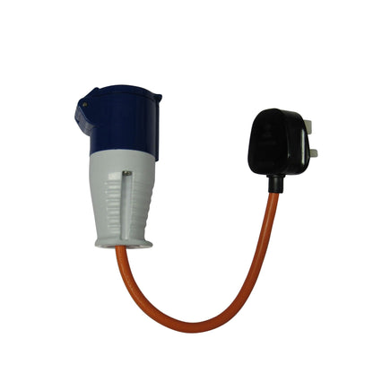 ZZNZPS - Fly Lead Socket Converter 13A Plug to 16A Socket (Cable Caravan RV Motorhome Adaptor)
