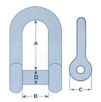 FRA3B - FRAM 10 Ton Slotted Head Screw Type Dee Shackle A.3.B - My Store