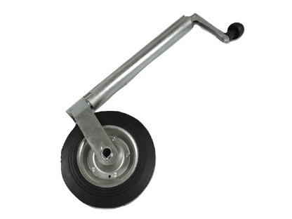 JOCKC - 42MM JOCKEY WHEEL, 200x50MM RUBBER WHEEL-METAL RIM, MAX LOAD 150KGS