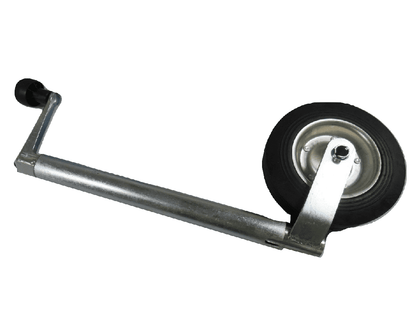 JOCKC - 42MM JOCKEY WHEEL, 200x50MM RUBBER WHEEL-METAL RIM, MAX LOAD 150KGS