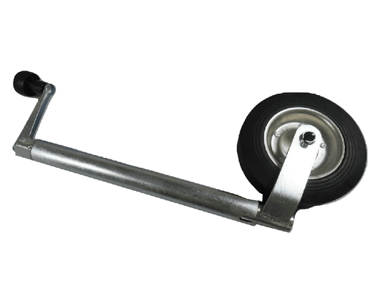 JOCKC - 42MM JOCKEY WHEEL, 200x50MM RUBBER WHEEL-METAL RIM, MAX LOAD 150KGS