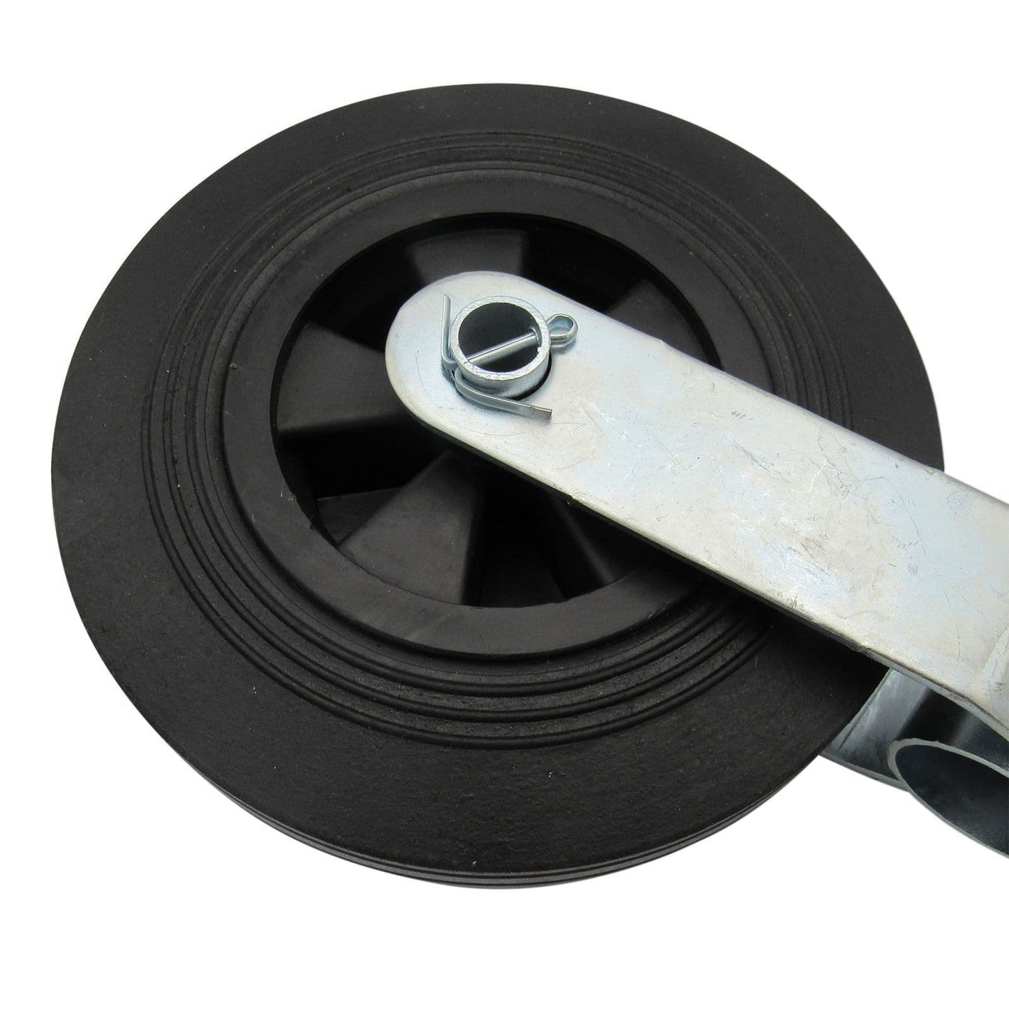JOCKD - 48MM JOCKEY WHEEL, 220x65MM RUBBER WHEEL-METAL RIM, MAX LOAD 180KGS