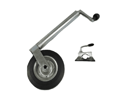 JOCKC/JOCKM - 42MM Jockey Wheel For Trailers with Metal Rim & Clamp