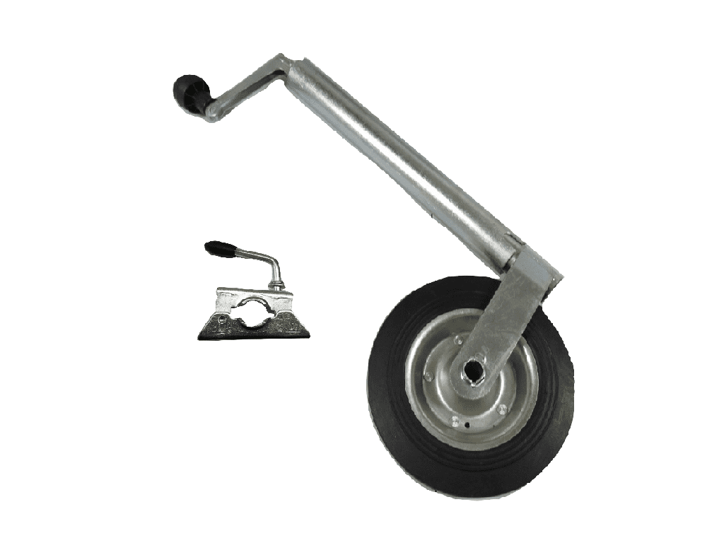 JOCKC/JOCKM - 42MM Jockey Wheel For Trailers with Metal Rim & Clamp