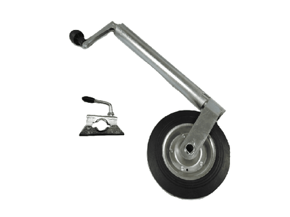 JOCKC/JOCKM - 42MM Jockey Wheel For Trailers with Metal Rim & Clamp