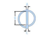 SSLP08 - Lynch Pin Stainless Steel 8MM x2