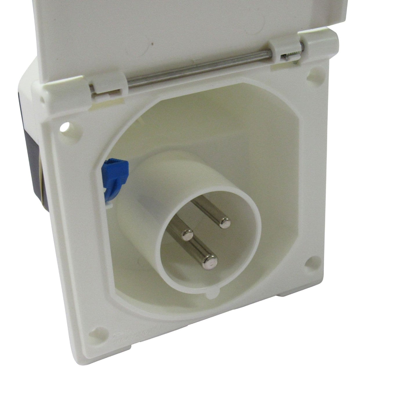 ZZNZ3PCS - Mains Hook Up Inlet Socket 240V (White Flush Fitting Caravan 3 Pin Electric Connector