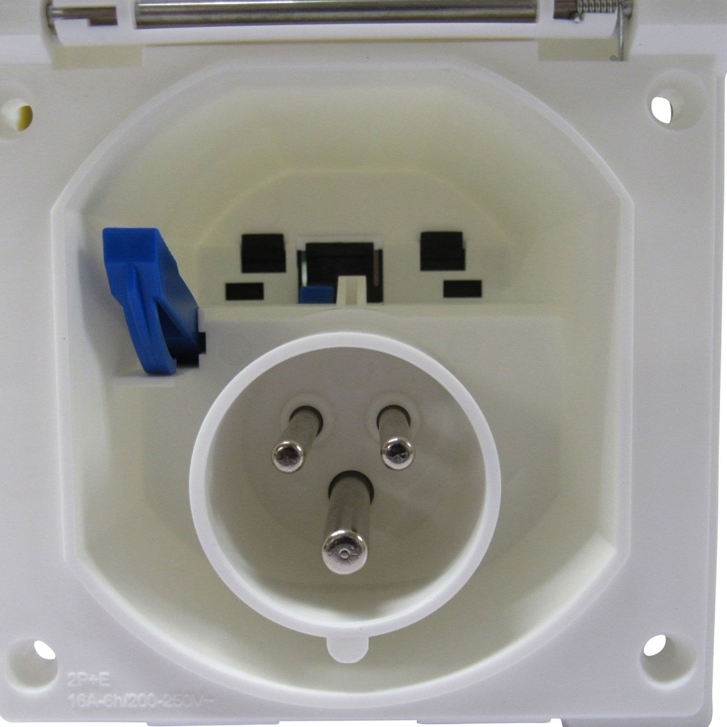 ZZNZ3PCS - Mains Hook Up Inlet Socket 240V (White Flush Fitting Caravan 3 Pin Electric Connector