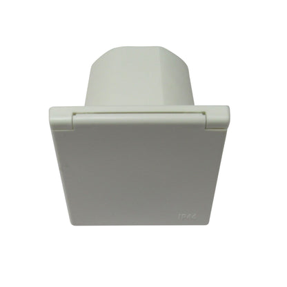 ZZNZ3PCS - Mains Hook Up Inlet Socket 240V (White Flush Fitting Caravan 3 Pin Electric Connector