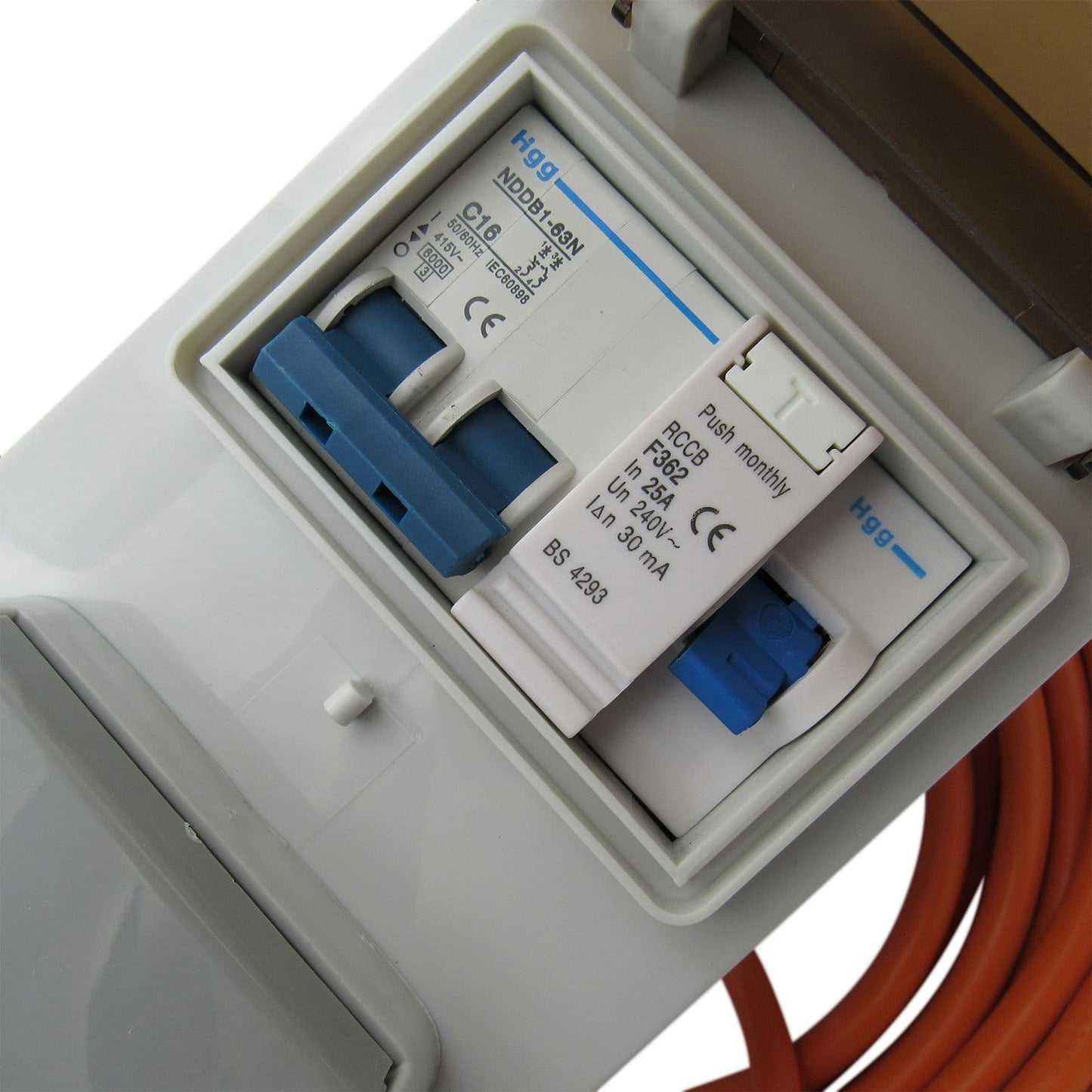 ZZNXMMU - Mobile Mains Hook Up Cable 20 Metre (Electric Caravan Camping 3 UK Plug Sockets)