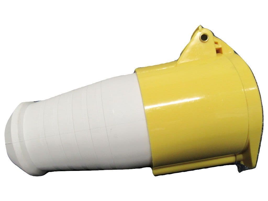 ZZWSS32 - Round Socket 32A 3 Pin - 130V Yellow Industrial Caravan Construction Connector
