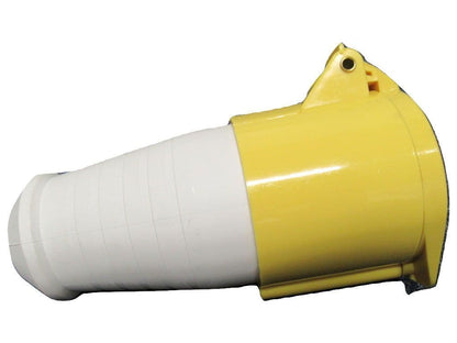 ZZWSS32 - Round Socket 32A 3 Pin - 130V Yellow Industrial Caravan Construction Connector