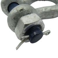 SSAB3.25 - Safety Pin Bow Shackle - 3.25 Ton Galvanised 19MM 3250KG Omega - My Store