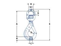 G10SAH10 - Self Locking Lifting Hook Swivel G80/G100 6MM - 20MM - My Store