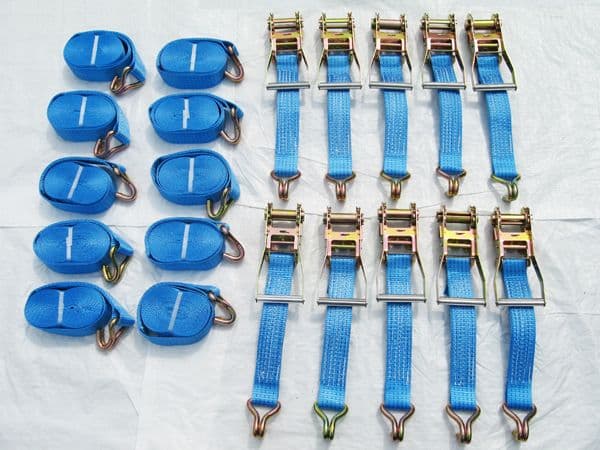 RL505T20/10 - Tie Down Ratchet Straps 5T 50MM 20M X10