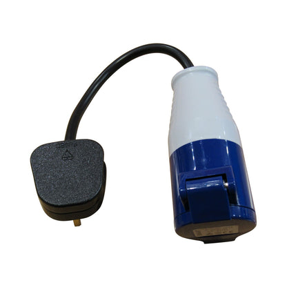 ZZNXHUC1 - UK Plug to CEE 3 Pin Female Socket Adapter - Coupler Caravan Camp Motorhome