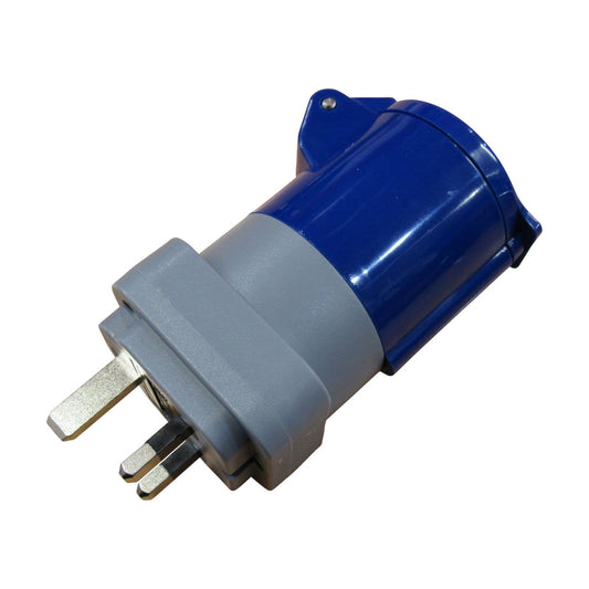ZZNZ3PSB - UK Plug to CEE Socket Adapter - Coupler Caravan Camping Site
