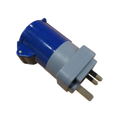 ZZNZ3PSB - UK Plug to CEE Socket Adapter - Coupler Caravan Camping Site