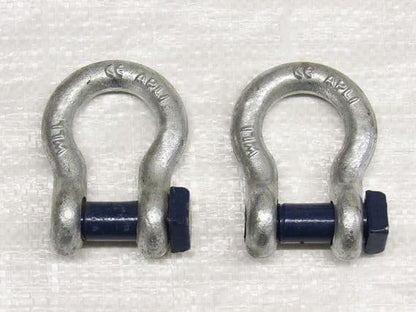 BPUSTBS2 - X2 Galvanised Bow Shackle Square Head 2 Ton (2000KG Marine Boat Trawler Tested Certified) - My Store